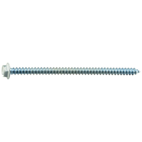 Midwest Fastener Sheet Metal Screw, #8 x 3 in, Painted Steel Flange Hex Head Slotted Drive, 12 PK 37967 - main